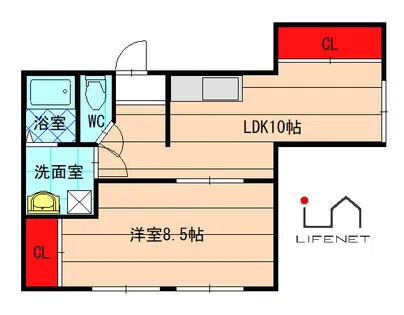 MJ下大利【A102号室】の間取り