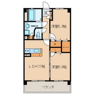 レジデンス ソレイユ【3階】の間取り
