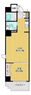 エステムコート難波EASTレオルガ【1001号室】の間取り