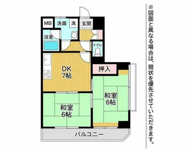 エメラルドマンション砂津【805号室】の間取り