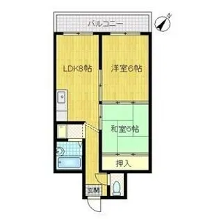 ハイツ鍛冶【3階】の間取り