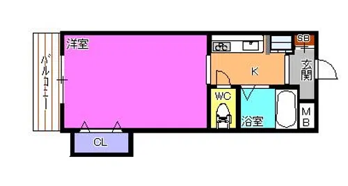 ジュネス新在家【1階】の間取り