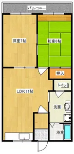 コーポラス住道【2階】の間取り
