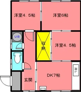 コーポ水内【1階】の間取り