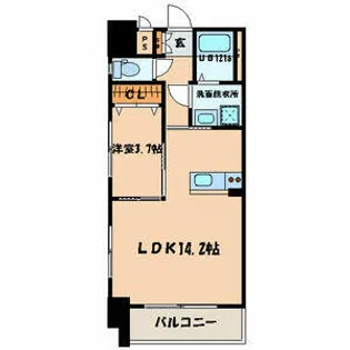ERIOS COURT 中津口【8階】の間取り