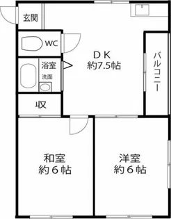 メゾンド福島【201号室】の間取り