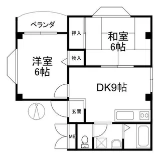 サンハイツ中加賀屋【2階】の間取り