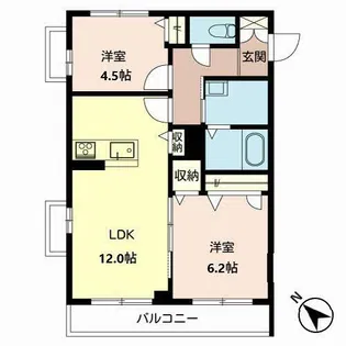 シャーメゾンK【302号室】の間取り