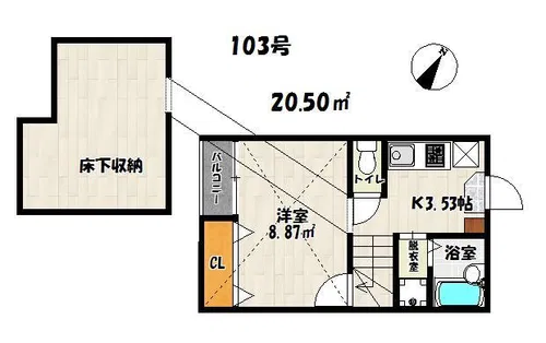 パームコート博多駅前【1階】の間取り