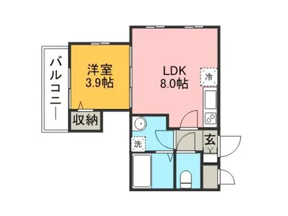 Active Maison 高宮東【0201号室】の間取り