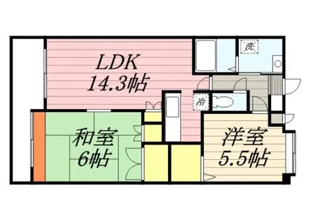 緑彩館【0302号室】の間取り