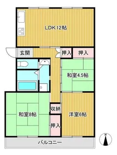 河内松原団地A5号棟【5階】の間取り
