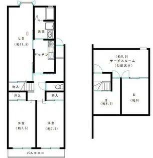 浜風町東サブセンター【202号室】の間取り