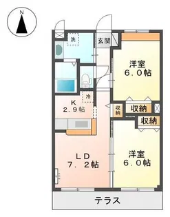 ディアコートMⅢ【105号室】の間取り