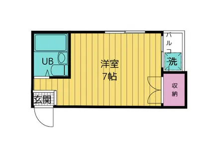 平池マンション【1C号室】の間取り