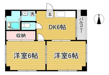 都ハイツ【301号室】の間取り