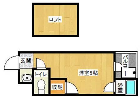 シャトー生野【208号室】の間取り