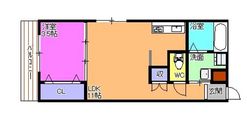 ブロンテ加古川【2階】の間取り
