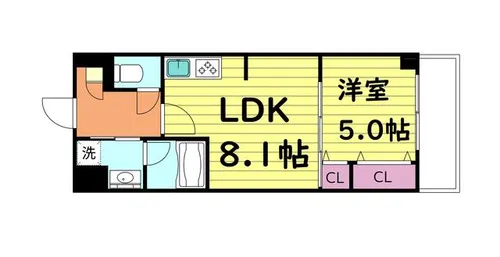 サンシエロ東今里【3階】の間取り