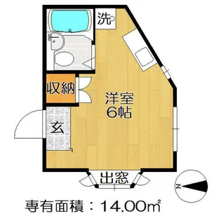 三室戸ハイツ【2階】の間取り