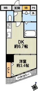 プリオーレ春日野道【3階】の間取り