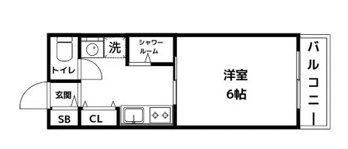 千里丘ビル【5階】の間取り