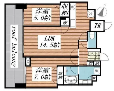 ル・サンク札幌北14条ノースプレミアム【0205号室】の間取り