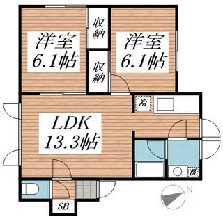 はあとふるハイツ1号館【0003号室】の間取り