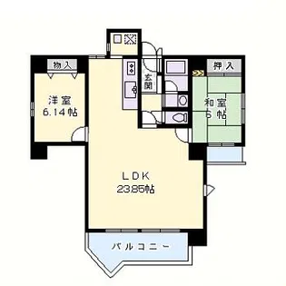 千里山ロイヤルマンション A棟【707号室】の間取り
