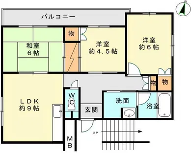 プラシド須磨【3階】の間取り