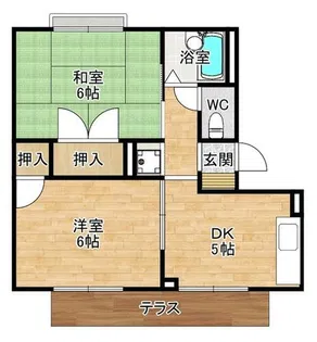 西山ハイツ【102号室】の間取り