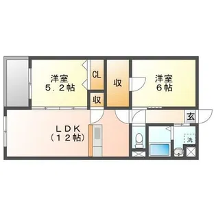 グランドゥール若菜【201号室】の間取り
