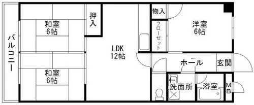 サンコートビル【503号室】の間取り