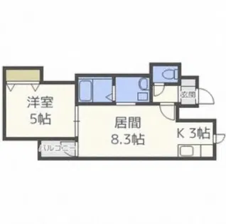 グランディール南10条【2階】の間取り