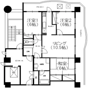 アミッドグリーン大濠【501号室】の間取り