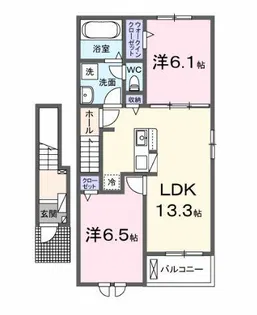マイライフ直方Ⅲ【2階】の間取り