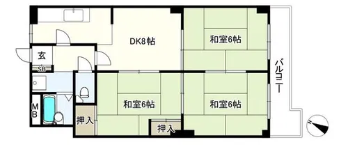 シーサイドシャトー須磨【5階】の間取り