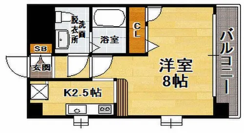 ピュアドームステイツ博多【9階】の間取り