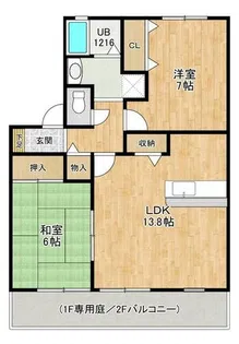 フォブール横浜【2階】の間取り