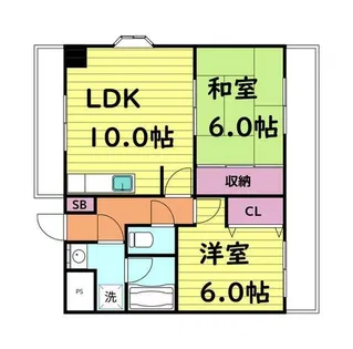 シャンテ東中浜【2階】の間取り