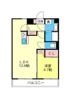 エスペランス駈上【4階】の間取り