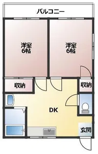 エクセルマンション園田【2階】の間取り