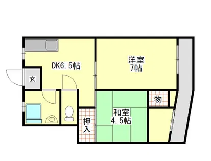 三宅ビル【103号室】の間取り