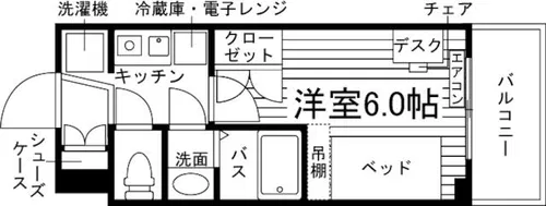 学生会館BlanCanvas大阪城公園【518号室】の間取り