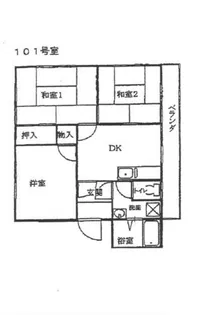 キャッスルプラザK&Kパート1【201号室】の間取り