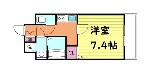 S-RESIDENCE緑橋駅前【5階】の間取り