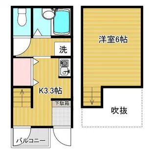 どんどんハウス【106号室】の間取り
