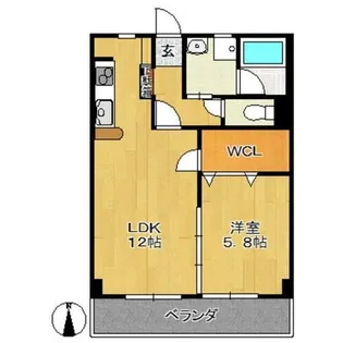 メゾンパルクノール【3階】の間取り