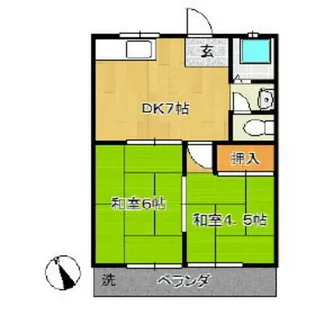 東栄コーポ【2階】の間取り