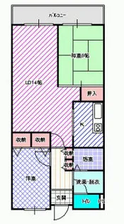寝屋川スカイハイツ 石谷【111号室】の間取り